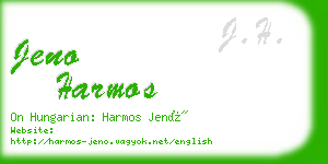 jeno harmos business card